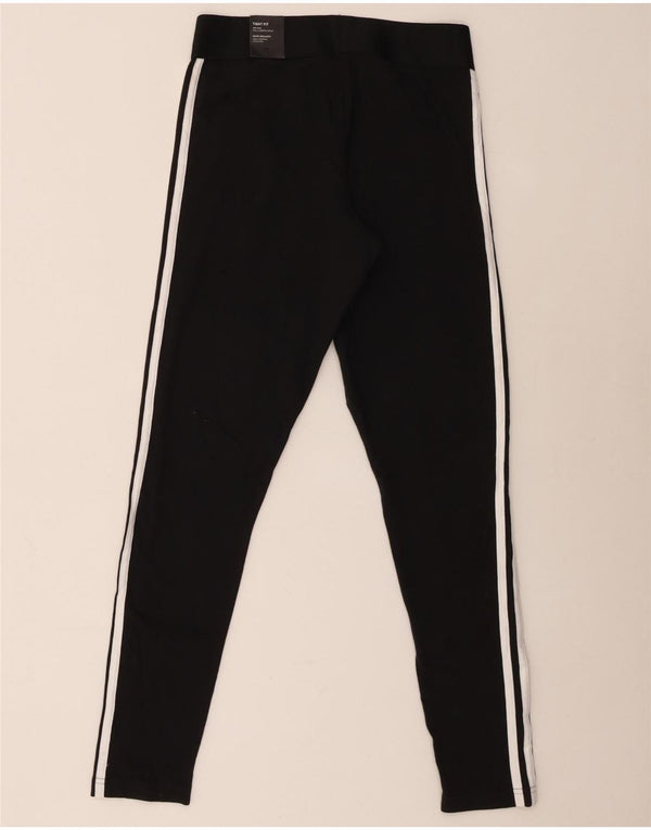 Adidas Damen Leggings UK 12/14 Medium Schwarz