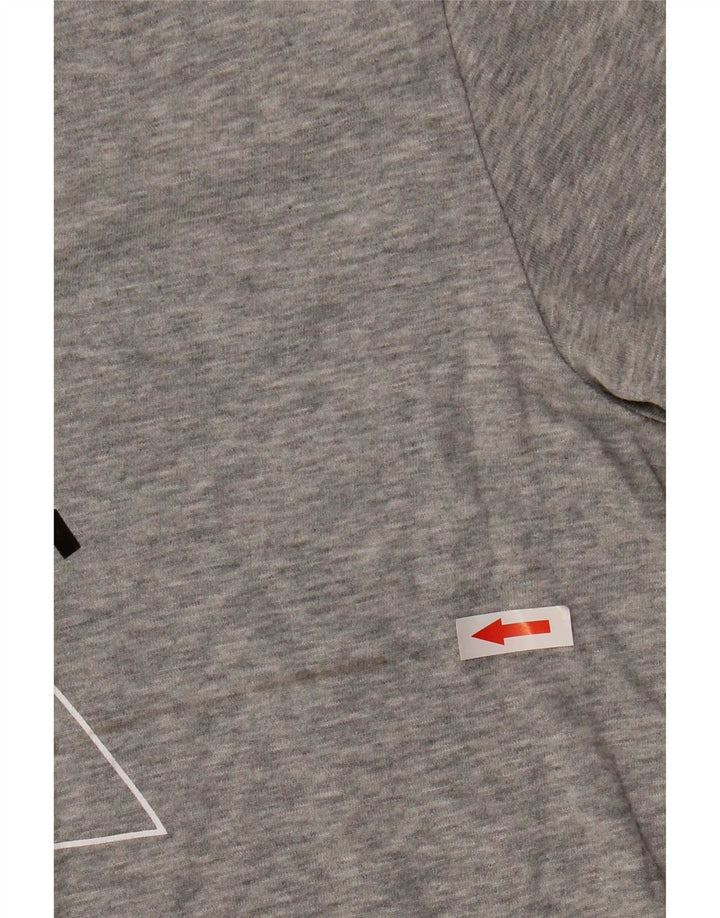 Nike Herren-T-Shirt mit Grafik, Größe L, aus grauer Baumwolle