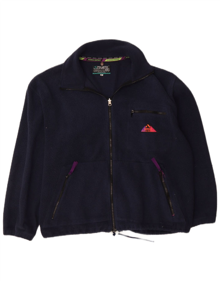 Aesse Herren Fleecejacke UK 40 Large Marineblau Polyester
