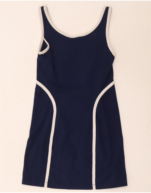 Nike Dri-Fit-Tenniskleid für Damen, US 8/10, mittleres Marineblau, Farbblock