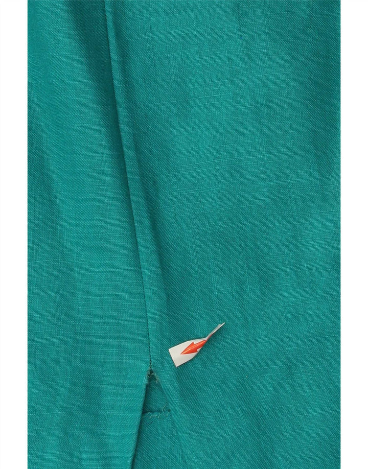 Vintage Damen Midirock W24 XS Türkis