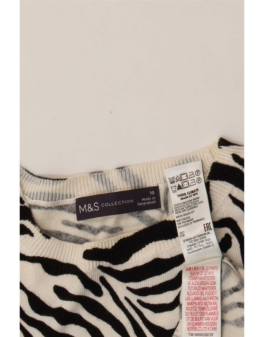 Marks & Spencer Damen-Pullover mit Rundhalsausschnitt, Gr. 10, Größe S, Schwarz