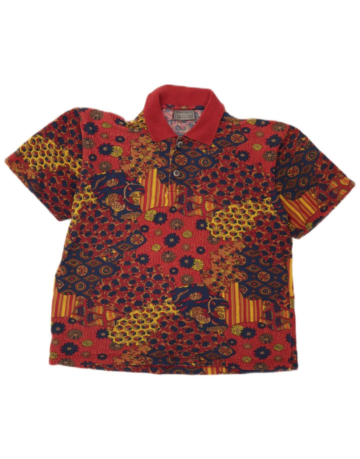 Kappa Herren-Poloshirt, groß, mehrfarbig, Blumenmuster, Baumwolle