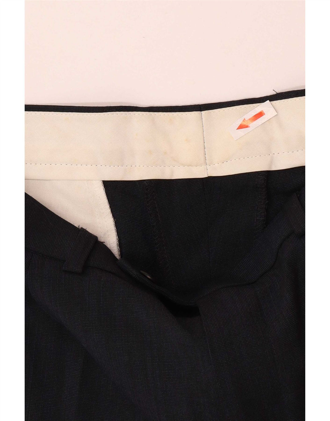 Marks & Spencer Herren-Anzughose mit Pegged-Anzug, W34 L33, marineblaues Polyester