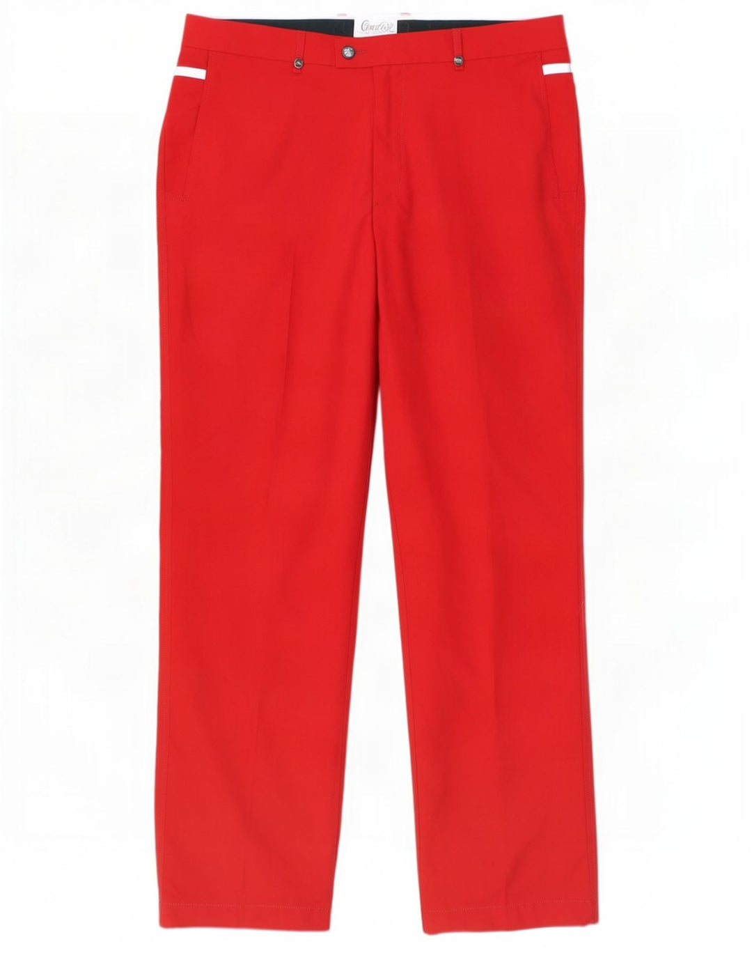 Gerade Anzughose für Herren von Kartel, W38, L33, rotes Polyester