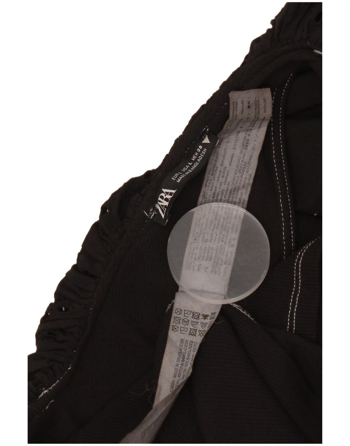 Schulterfreies Top für Damen von Zara, UK-Größe 44, Größe L, Schwarz, Baumwolle