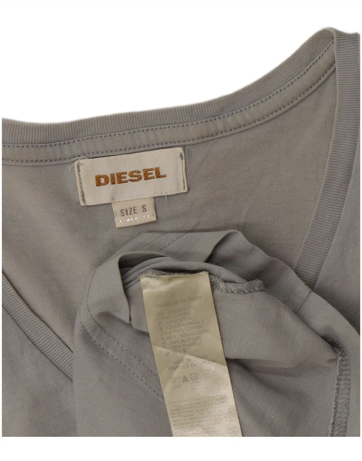 Diesel Herren T-Shirt Top Small Grau Baumwolle