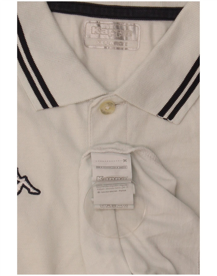 KAPPA Herren Poloshirt 2XL Weiße Baumwolle