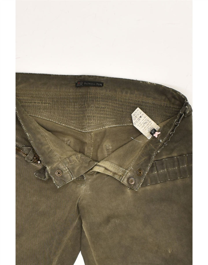 PATRIZIA PEPE Womens Slim Jeans W28 L30 Khaki Cotton | Vintage Patrizia Pepe | Thrift | Second-Hand Patrizia Pepe | Used Clothing | Messina Hembry 
