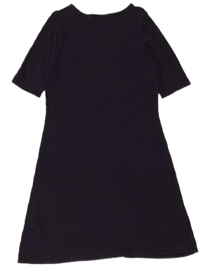 Marks & Spencer Damen A-Linien-Kleid UK 16 Large Marineblaue Viskose