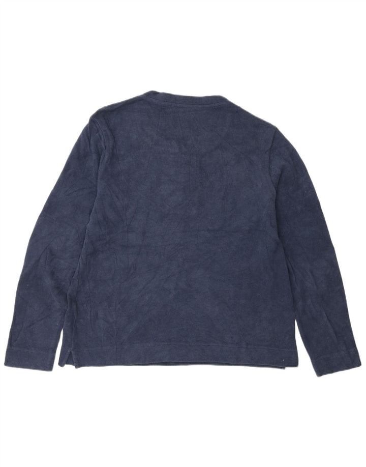 ORVIS Damen Top Langarm UK 14 Medium Marineblau Baumwolle