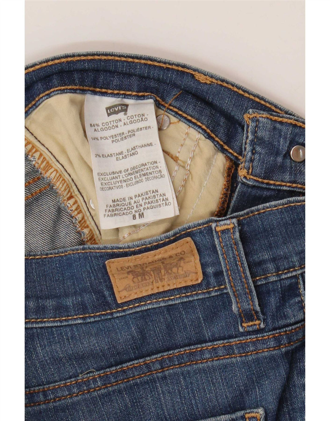 Levi's Damen 512 Perfectly Slim Bootcut Jeans US 8 Medium W30 L31 Blau