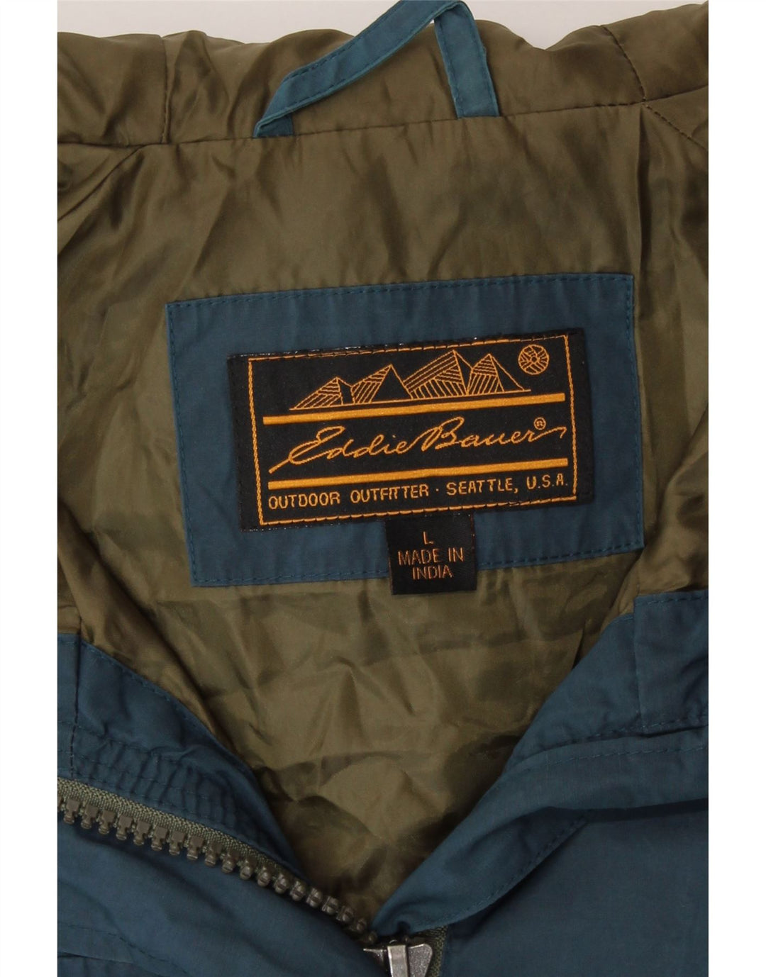 Eddie Bauer Damen-Utility-Jacke mit Kapuze, UK 16, großes blaues Nylon