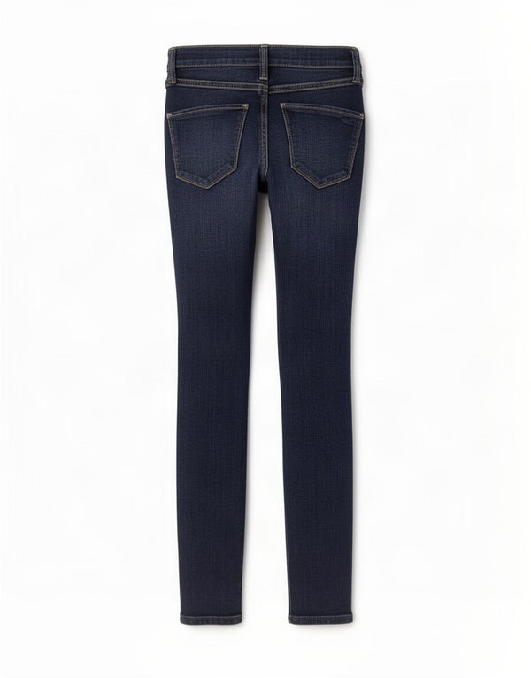 Hollister Damen Distressed Cropped Jeans US 00 2XS W23 L26 Marineblau
