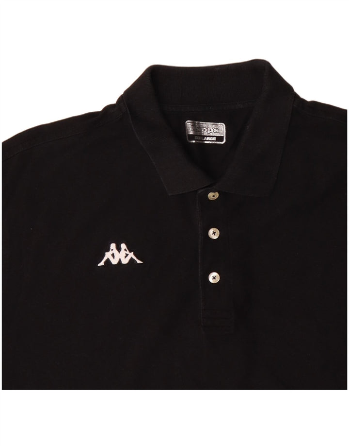 KAPPA Herren Poloshirt 3XL Schwarz Baumwolle