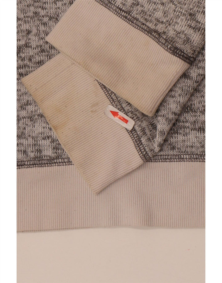 Dkny Mens Hoodie Jumper Medium Grey Flecked Polyester