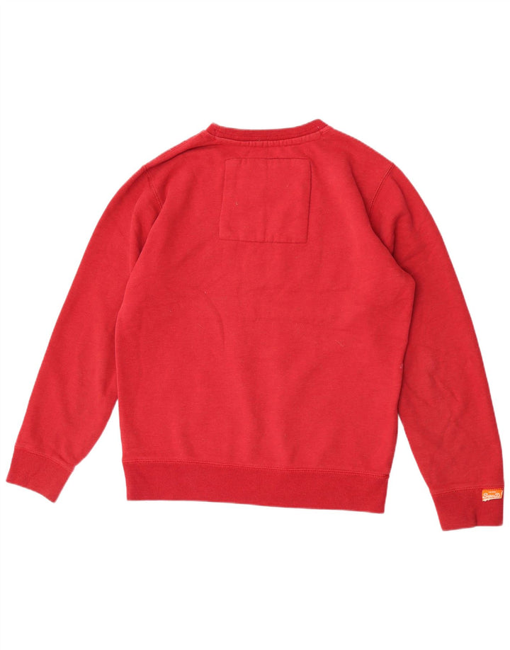 Superdry Herren-Sweatshirt mit Grafik, Größe L, aus roter Baumwolle