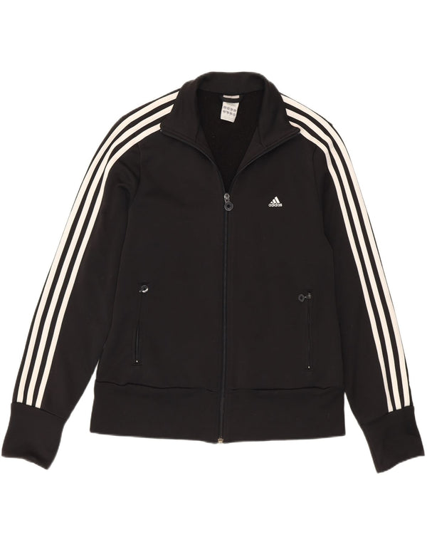 Adidas Damen Trainingsanzug Top Jacke UK 18 XL Schwarz Polyester