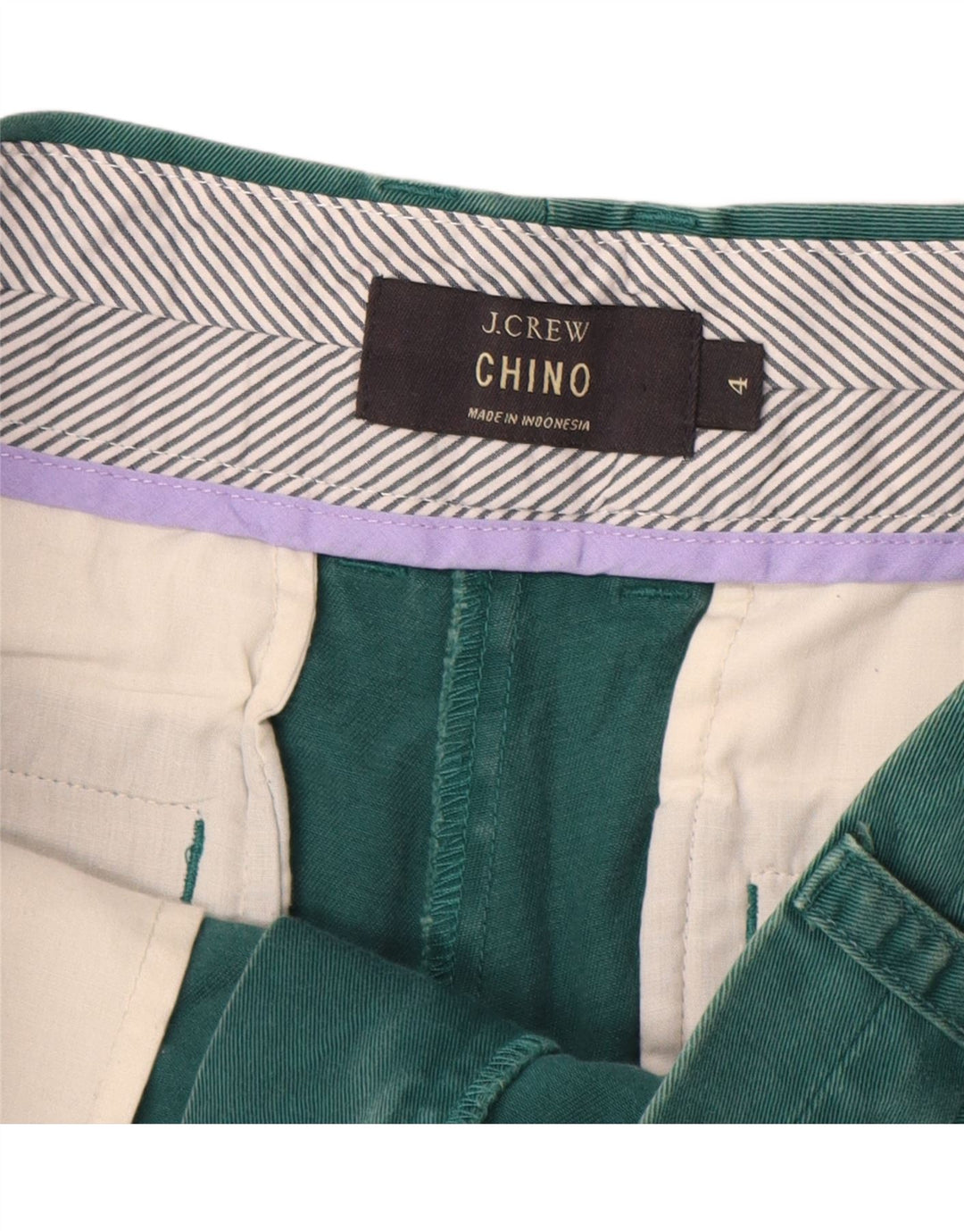 J. CREW Damen Chinoshorts US 4 Small W28 Grüne Baumwolle