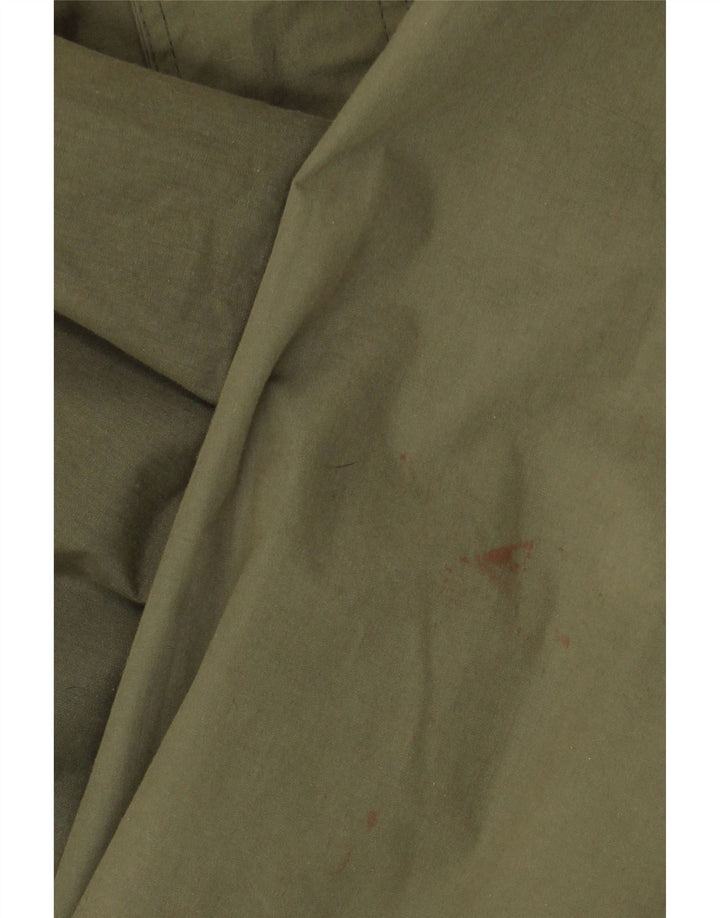 VINTAGE Herren-Utility-Jacke mit Kapuze, UK 38, mittleres Khaki-Polyester