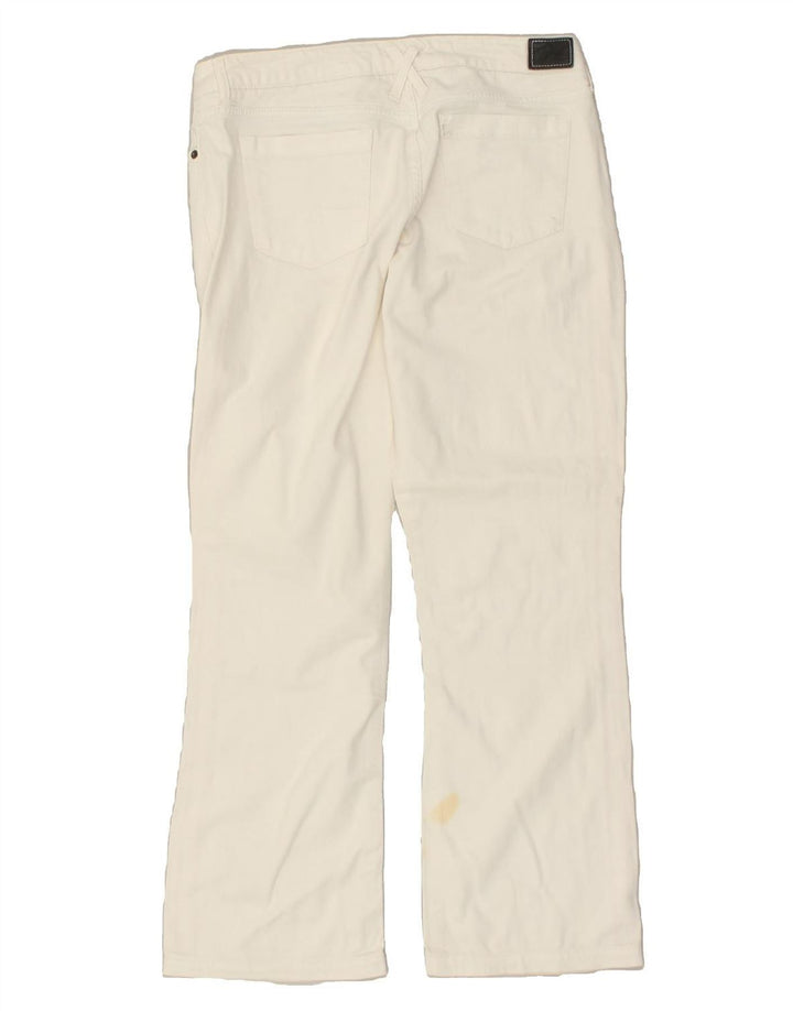 TOMMY HILFIGER Womens Bootcut Casual Trousers W32 L30 White Cotton | Vintage Tommy Hilfiger | Thrift | Second-Hand Tommy Hilfiger | Used Clothing | Messina Hembry 
