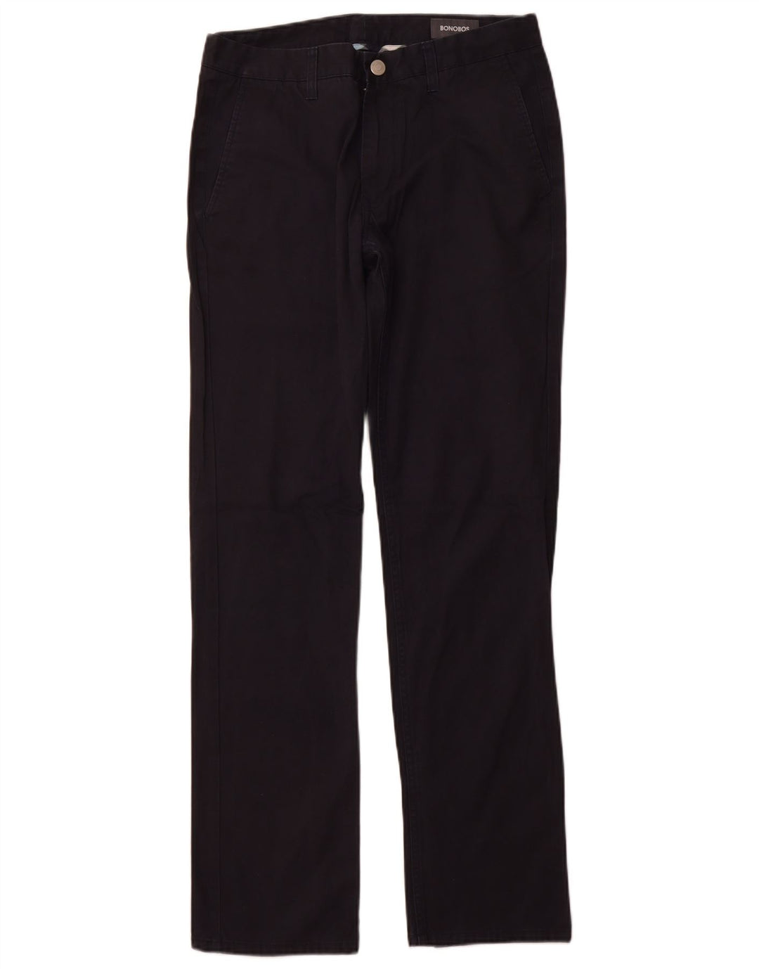 BONOBOS Gerade Chino-Hose für Herren, W31, L32, schwarze Baumwolle