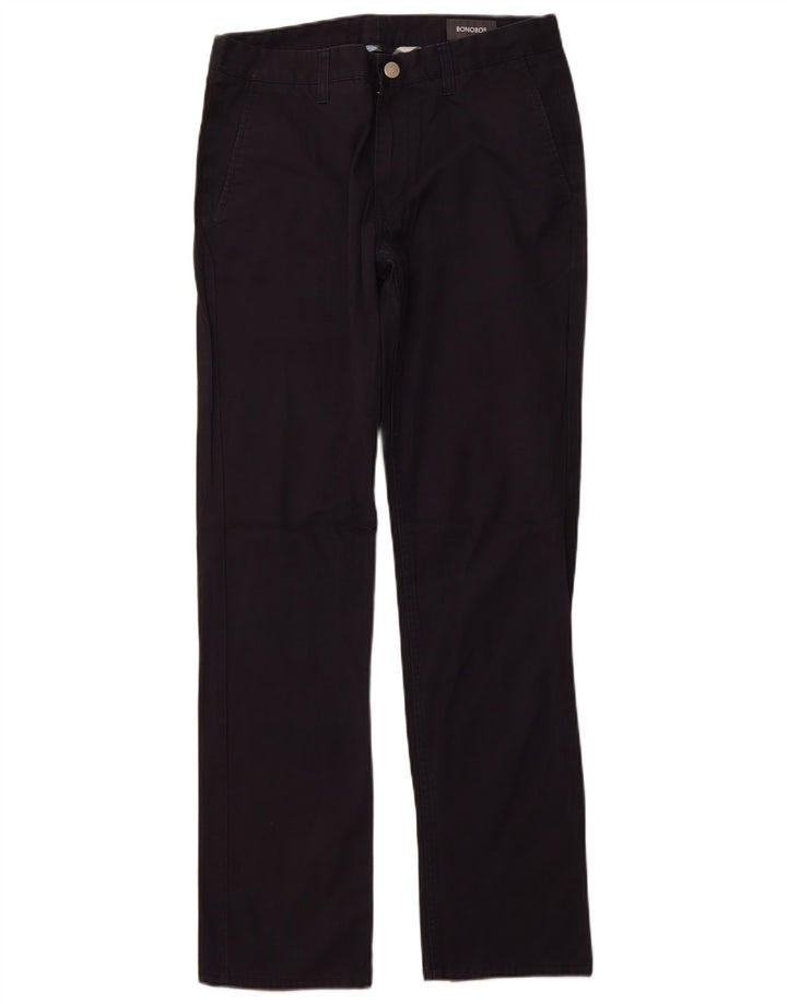 BONOBOS Gerade Chino-Hose für Herren, W31, L32, schwarze Baumwolle