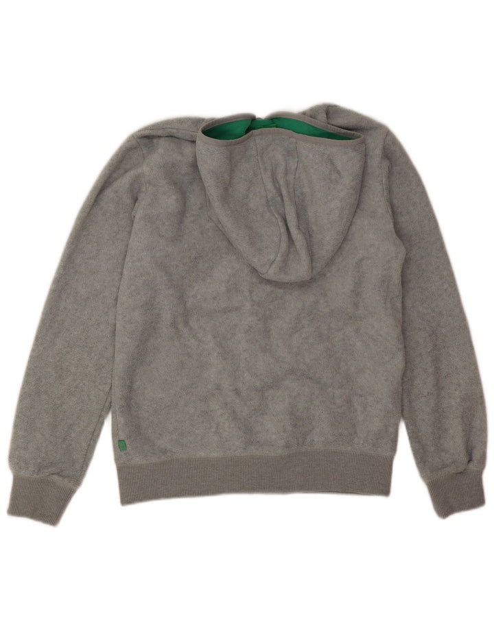 Benetton Kapuzen-Fleecejacke für Jungen, 13–14 Jahre, 3XL, Grau, Polyester