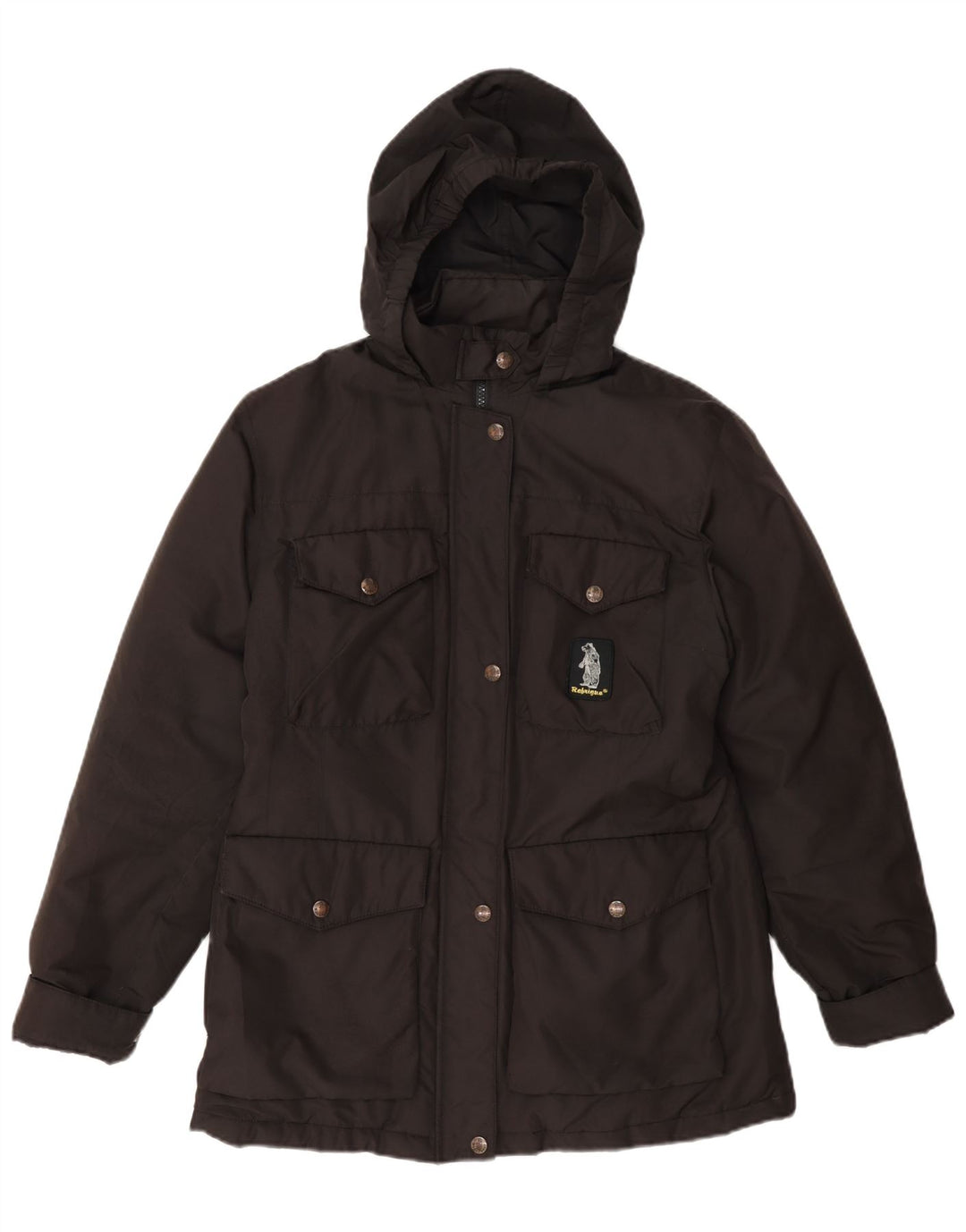 Refrigue Damen-Parka mit Kapuze, UK 12, Mittelgrau, Polyester