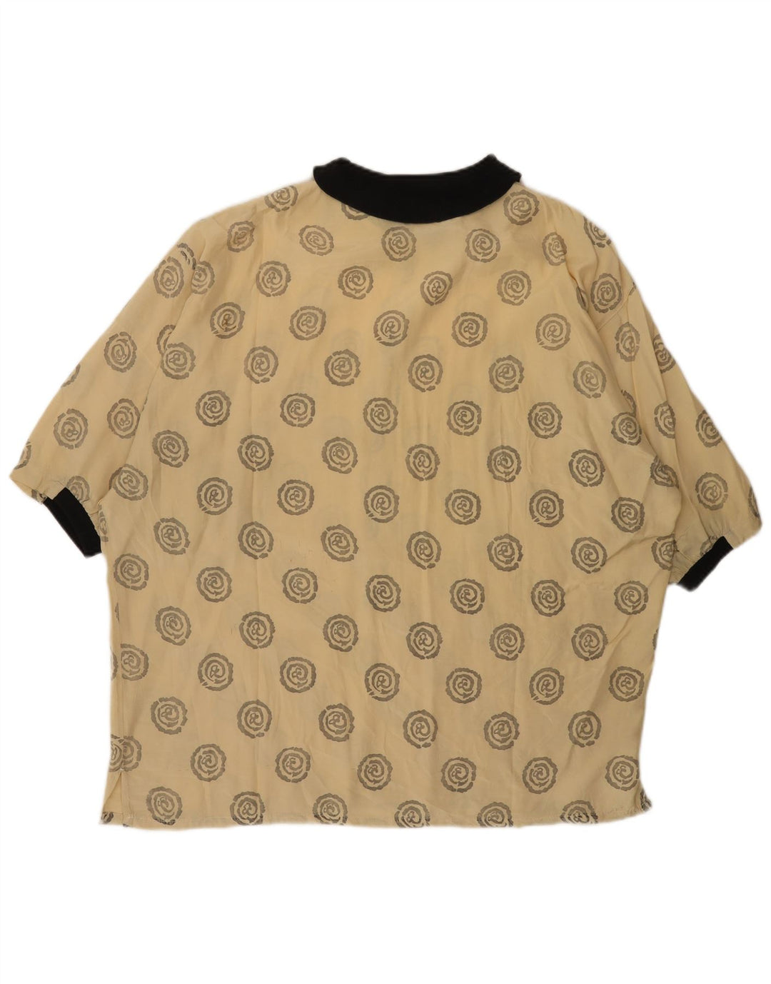 ONE WAY Herren Kurzarm-Pulloverhemd XL Beige geometrische Viskose