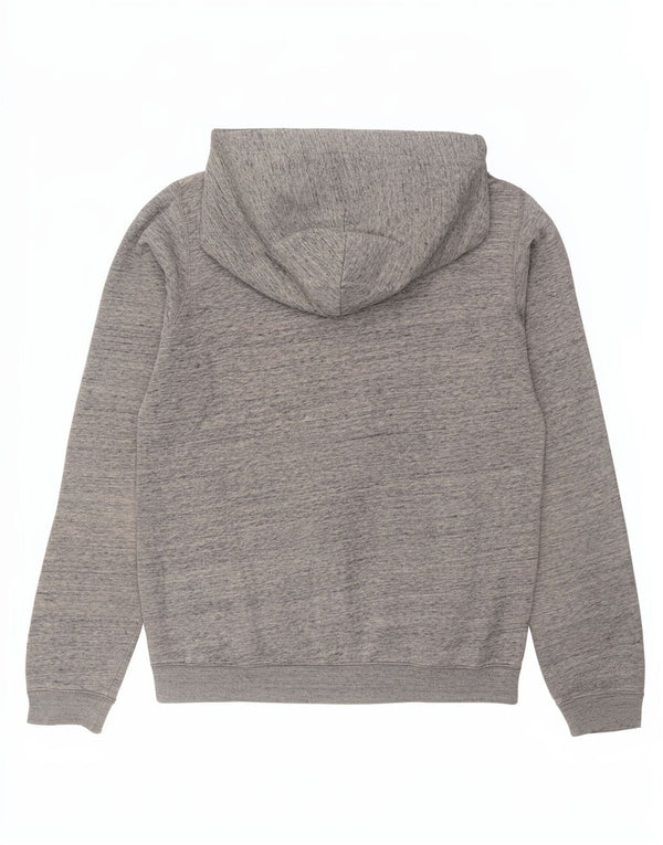 Jack Wills Damen-Kapuzenpullover mit Grafik, UK 12, mittelgrau gefleckte Baumwolle