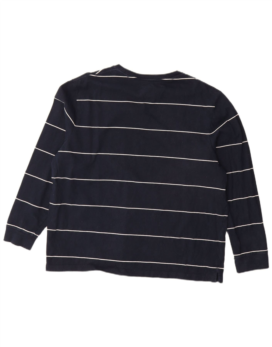 MARKS & SPENCER Herren-Top, langärmelig, 2XL, marineblau, gestreift, Baumwolle