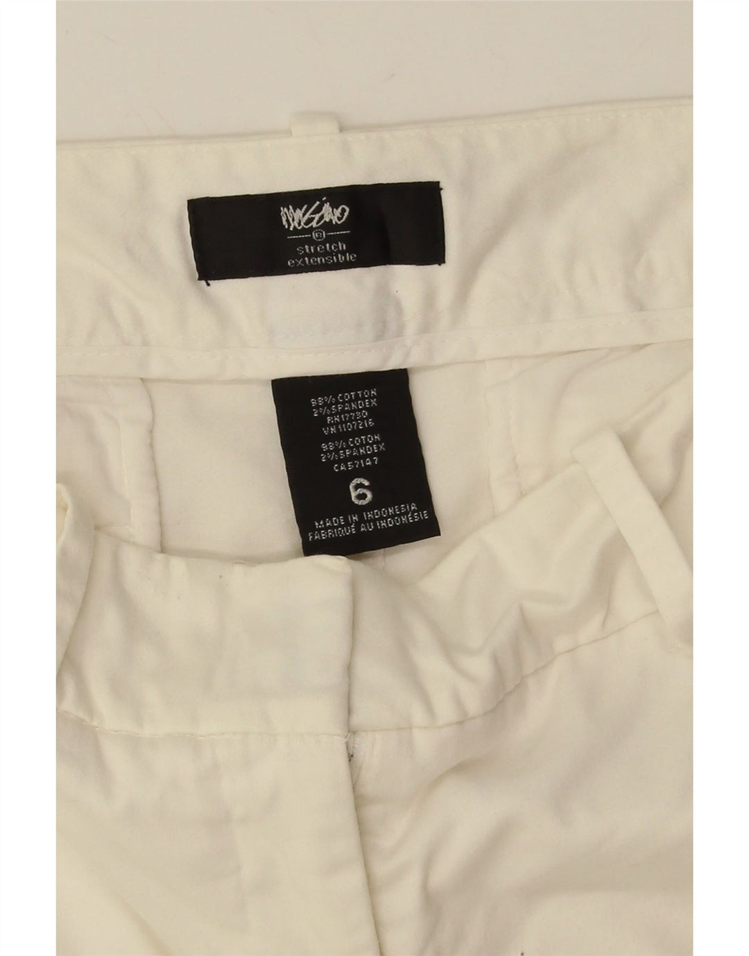 MOSSIMO Womens Stretch Chino Shorts US 6 Medium W30  White Cotton