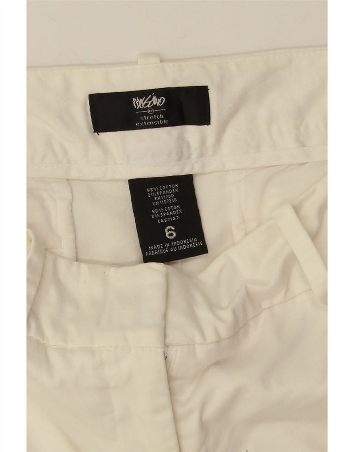 MOSSIMO Womens Stretch Chino Shorts US 6 Medium W30  White Cotton