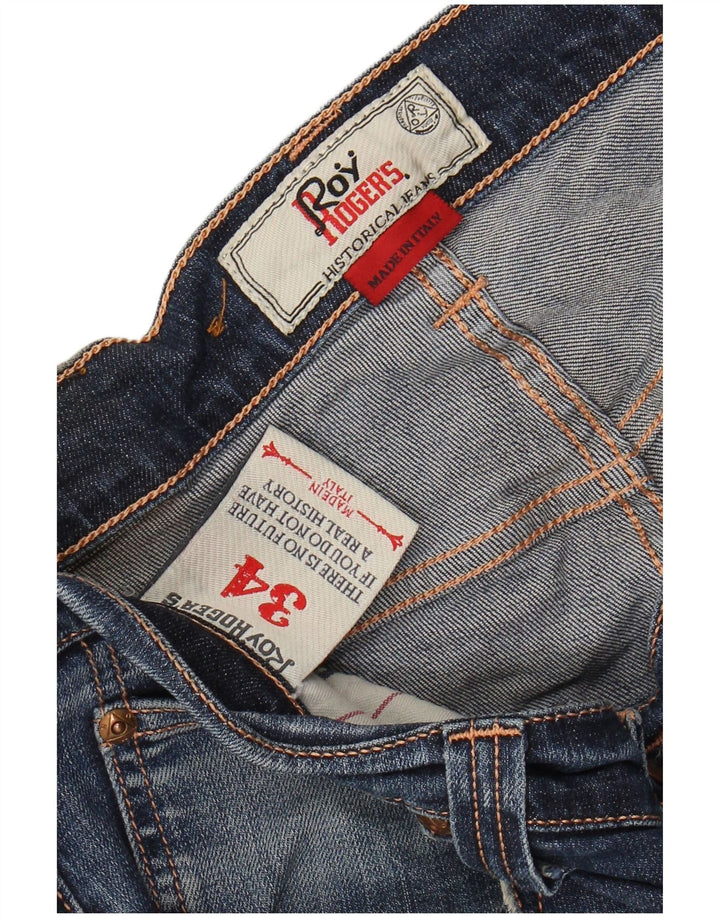 ROY ROGERS Herren Slim Jeans W34 L34 Blaue Baumwolle