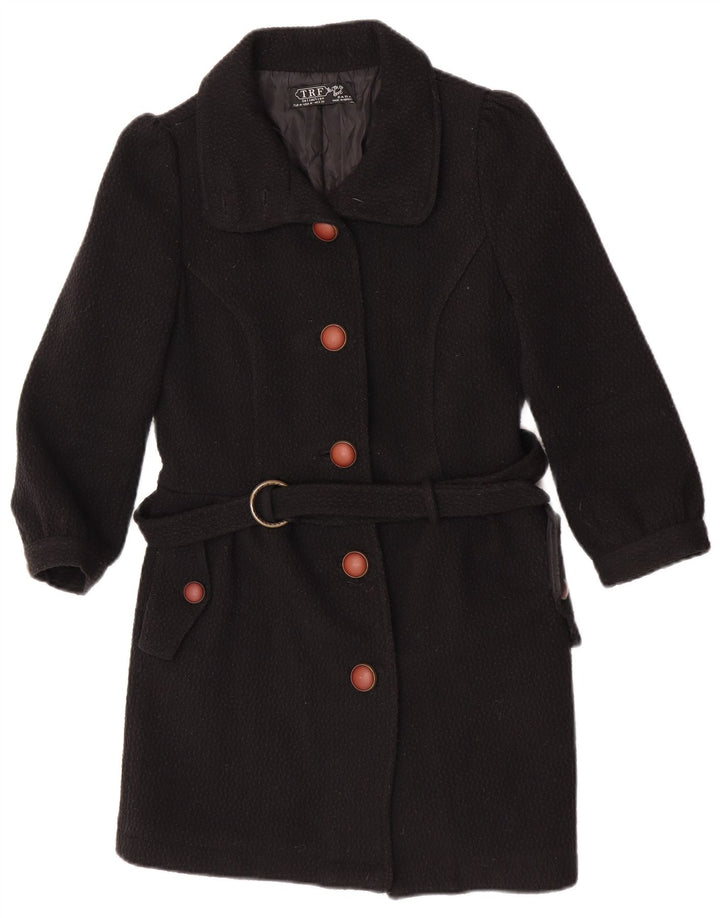 Zara Damen Mantel UK 12 Medium Schwarz Acryl