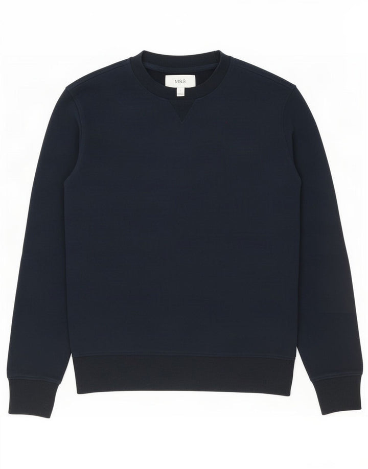 Marks & Spencer Herren-Sweatshirt, Pullover, Größe S, marineblau, Baumwolle