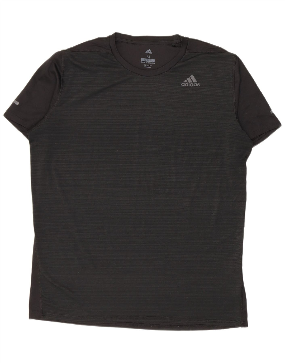 ADIDAS Herren Climalite T-Shirt Top Medium Schwarz Nadelstreifen