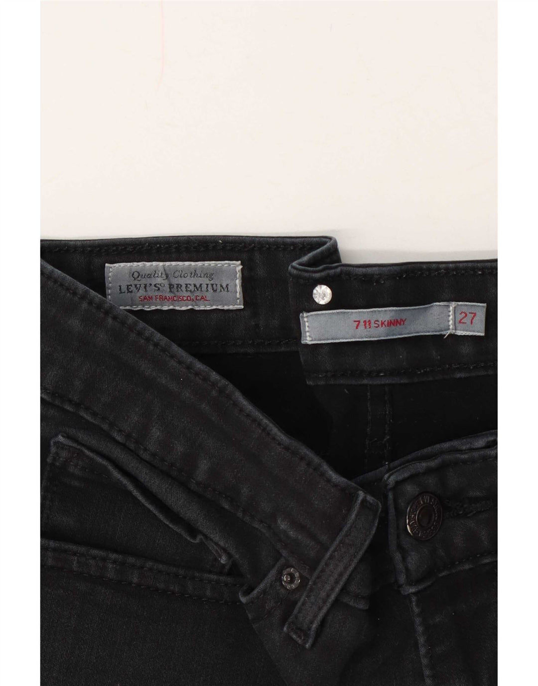Levi's Damen 711 Skinny Jeans W27 L30 Marineblau