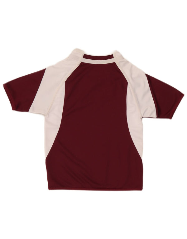 Canterbury T-Shirt-Oberteil für Jungen, 5–6 Jahre, Burgunderrot, Farbblock-Polyester