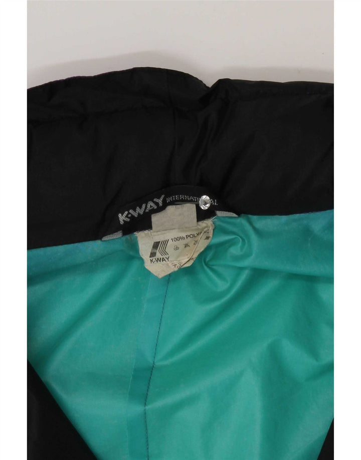 K-Way Herren Grafik-Pullover-Regenjacke UK 40 Large Black Colourblock