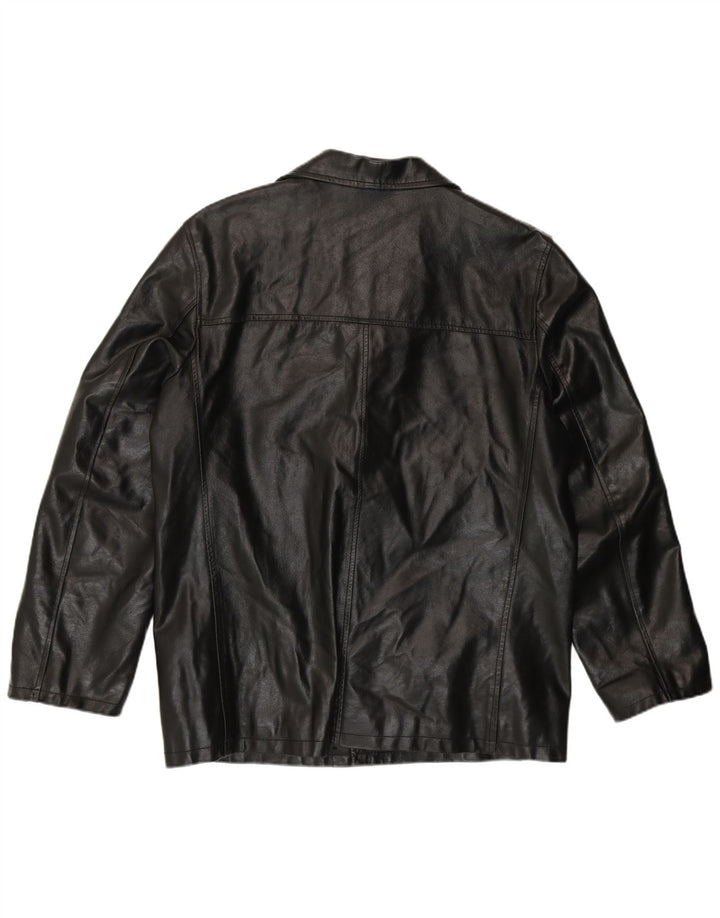 Vintage Herren Lederjacke UK 38 Mittelschwarzes Leder