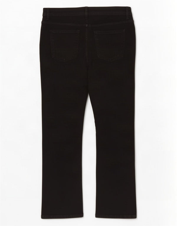 Marks & Spencer Damen Bootcut Jeans UK 18 XL W36 L30 Schwarze Baumwolle