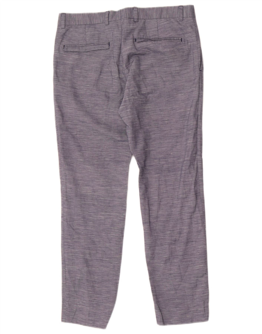 Slim-Anzughose für Herren von Zara, EU 40, mittelgroß, W31, L28, blaues Nadelstreifen-Polyester