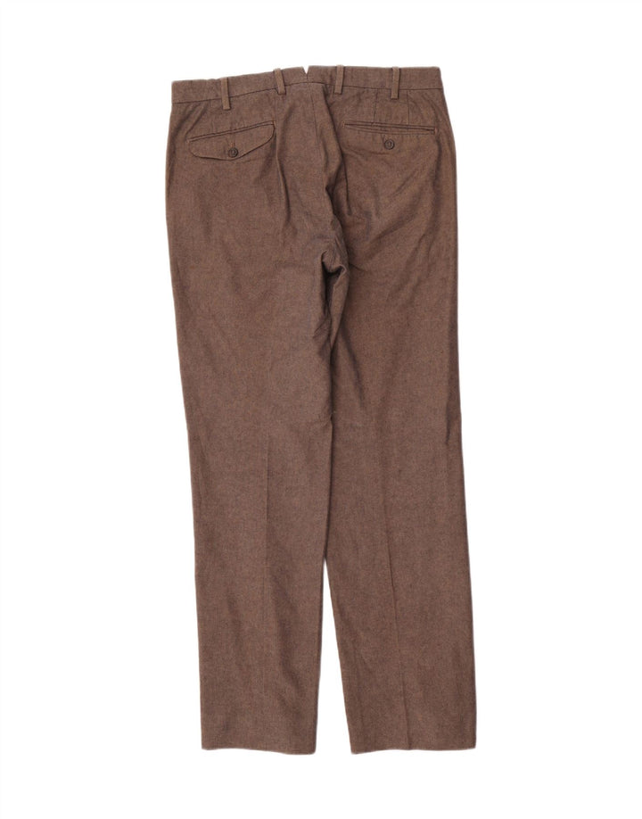 Massimo Dutti Herren Anzughose EU 40 Medium W31 L31 Braunes Fischgrätenmuster
