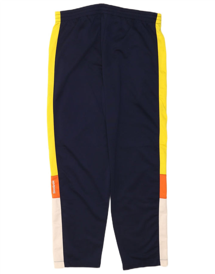 REEBOK Herren-Trainingshose, mittelblaues Farbblock-Polyester