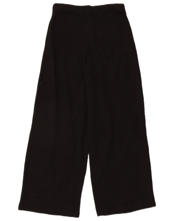 Zara Damen-Trainingshose mit weitem Bein, Größe S, Größe S, Schwarz, Polyester