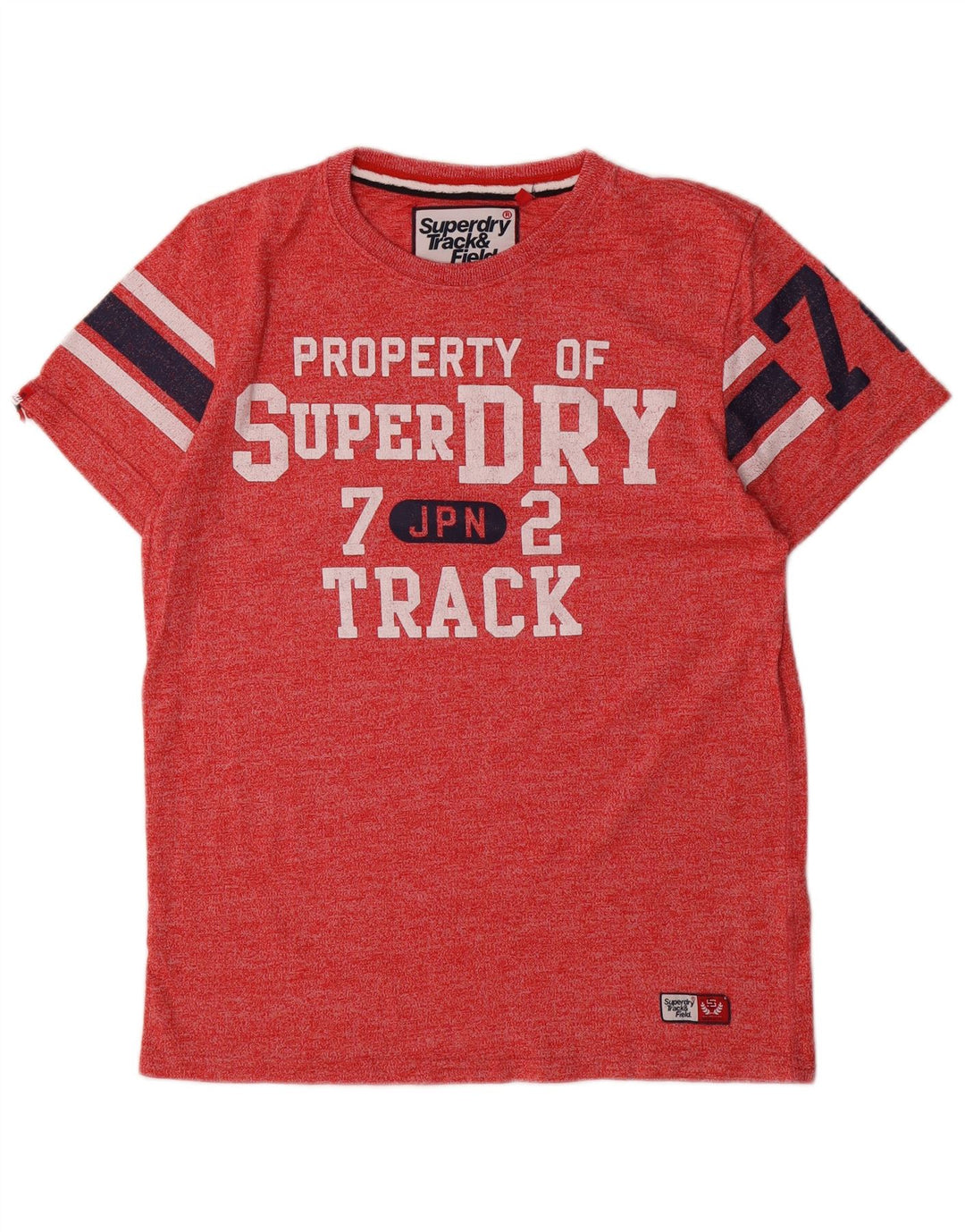 Superdry Herren Grafik-T-Shirt-Oberteil aus mittelroter Baumwolle