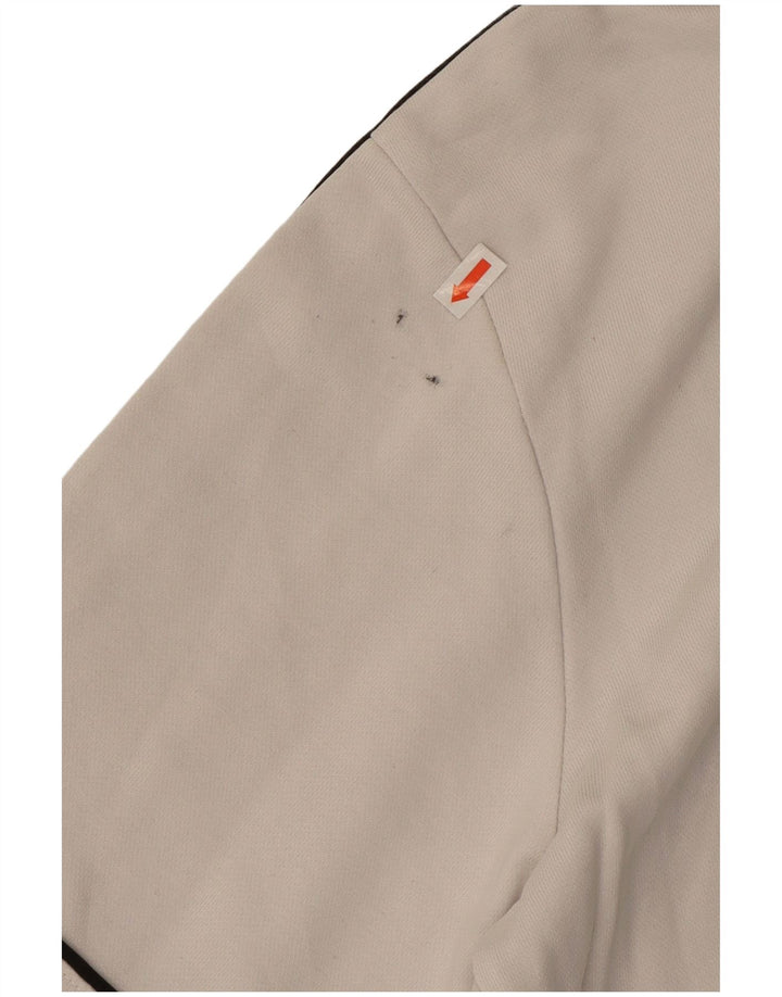 FILA Herren-Kapuzenpullover mit grafischem Reißverschluss, groß, weiße Blockfarben-Baumwolle