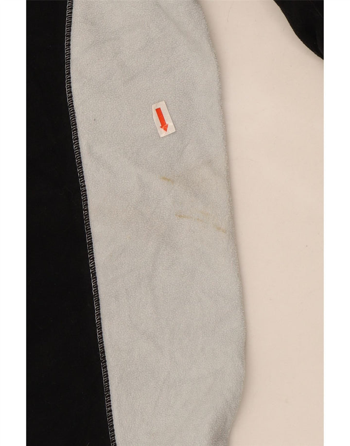 Eddie Bauer Herren-Fleecepullover mit Reißverschluss am Hals, großes, schwarzes Farbblock-Polyester